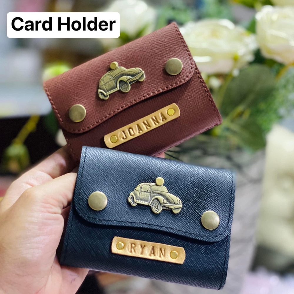 Personalized PU Leather Card Holder